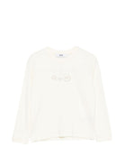 T-shirt per bambina MSGM Kids bianca avorio a maniche lunghe F6MSJGTH088 013 MSGM KIDS 
