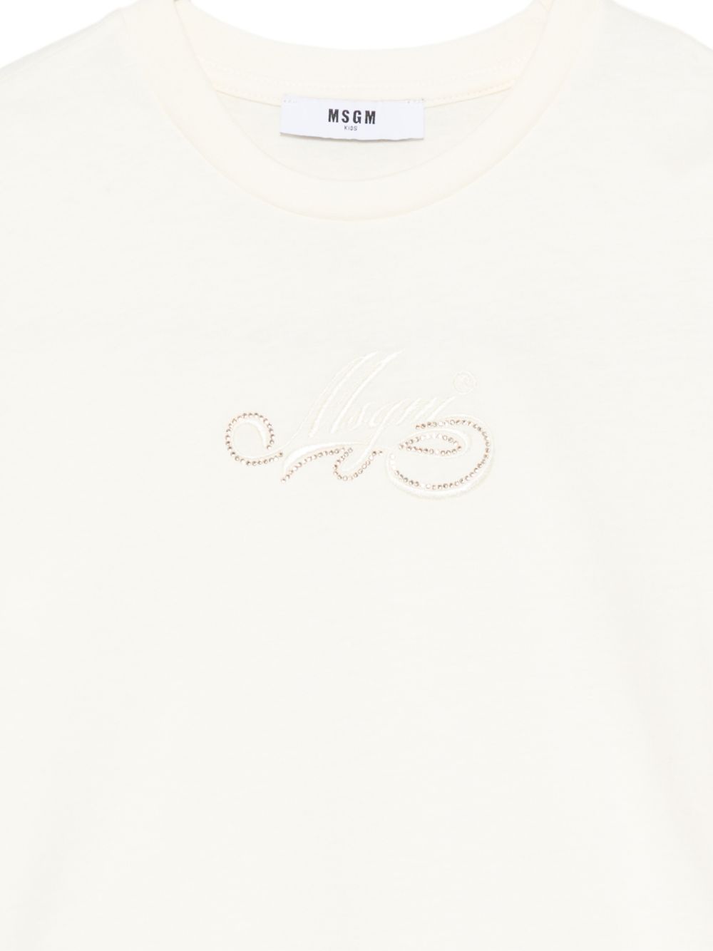 T-shirt per bambina MSGM Kids bianca avorio a maniche lunghe F6MSJGTH088 013 MSGM KIDS 