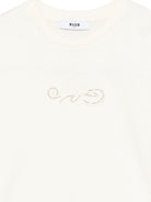 T-shirt per bambina MSGM Kids bianca avorio a maniche lunghe F6MSJGTH088 013 MSGM KIDS 