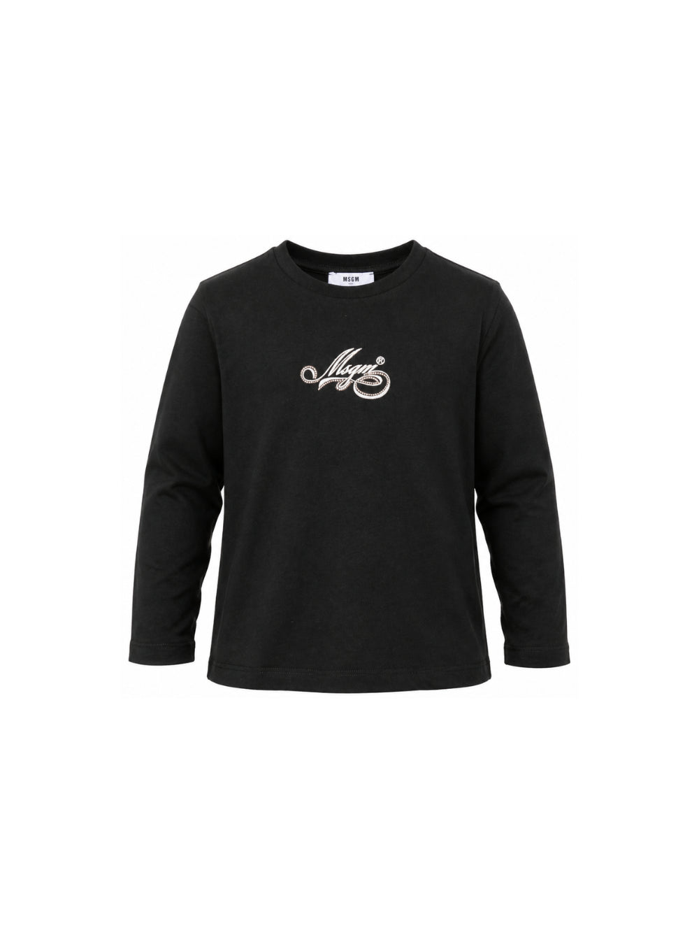 T-shirt per bambina MSGM Kids nero a maniche lunghe F6MSJGTH088 110 MSGM KIDS 