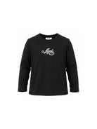 T-shirt per bambina MSGM Kids nero a maniche lunghe F6MSJGTH088 110 MSGM KIDS 