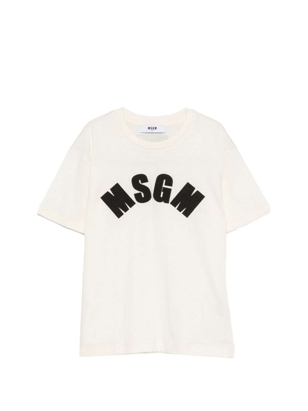 T-shirt per bambina MSGM Kids bianca con patch logo F6MSJGTH096 013/05 MSGM KIDS 