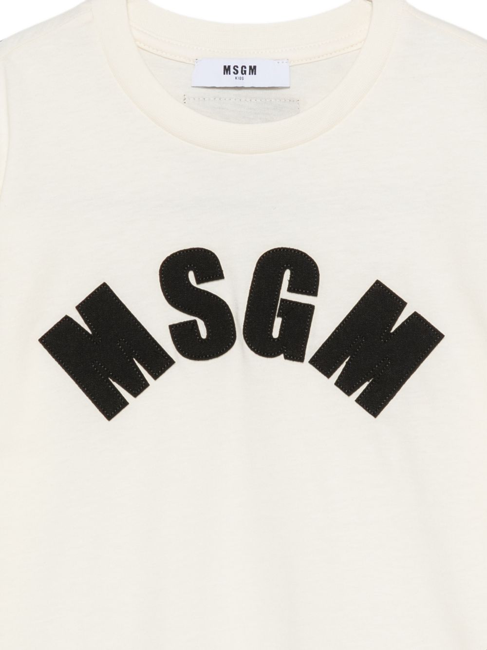 T-shirt per bambina MSGM Kids bianca con patch logo F6MSJGTH096 013/05 MSGM KIDS 