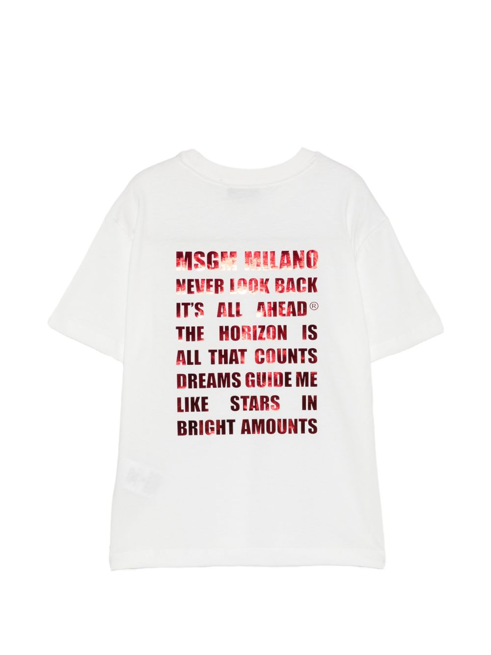 T-shirt per bambina MSGM Kids bianca con stampa grafica sul retro F6MSJGTH121 002 MSGM KIDS 