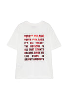 T-shirt per bambina MSGM Kids bianca con stampa grafica sul retro F6MSJGTH121 002 MSGM KIDS 