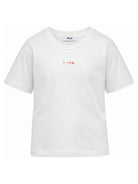 T-shirt per bambina MSGM Kids bianca con stampa grafica sul retro F6MSJGTH121 002 MSGM KIDS 