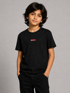 T-shirt per bambino MSGM Kids nera con logo sul davanti F6MSJGTH121 110 MSGM KIDS 