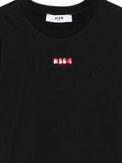 T-shirt per bambino MSGM Kids nera con logo sul davanti F6MSJGTH121 110 MSGM KIDS 