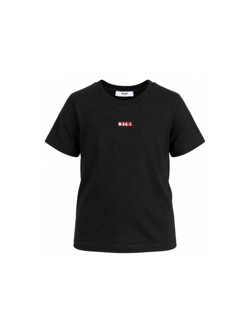 T-shirt per bambino MSGM Kids nera con logo sul davanti F6MSJGTH121 110 MSGM KIDS 
