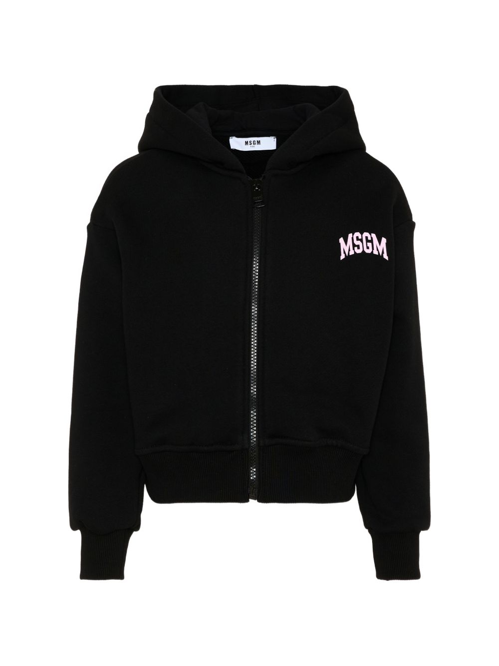 Felpa per bambina MSGM Kids nera con logo sul davanti F6MSJGZH032 110 MSGM KIDS 