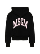 Felpa per bambina MSGM Kids nera con logo sul davanti F6MSJGZH032 110 MSGM KIDS 