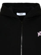 Felpa per bambina MSGM Kids nera con logo sul davanti F6MSJGZH032 110 MSGM KIDS 
