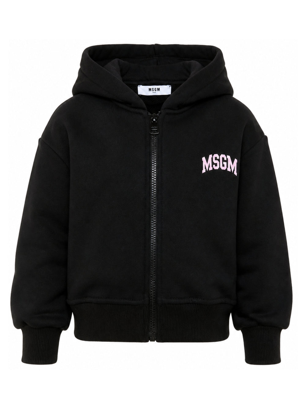 Felpa per bambina MSGM Kids nera con logo sul davanti F6MSJGZH032 110 MSGM KIDS 