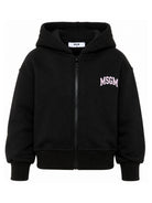 Felpa per bambina MSGM Kids nera con logo sul davanti F6MSJGZH032 110 MSGM KIDS 