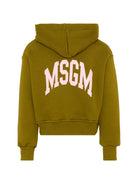 Felpa per bambina MSGM Kids verde con logo sul davanti F6MSJGZH032 MS089 MSGM KIDS 