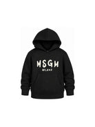 Felpa per bambino MSGM Kids nera con logo sul davanti F6MSJUHS011 110 MSGM KIDS 