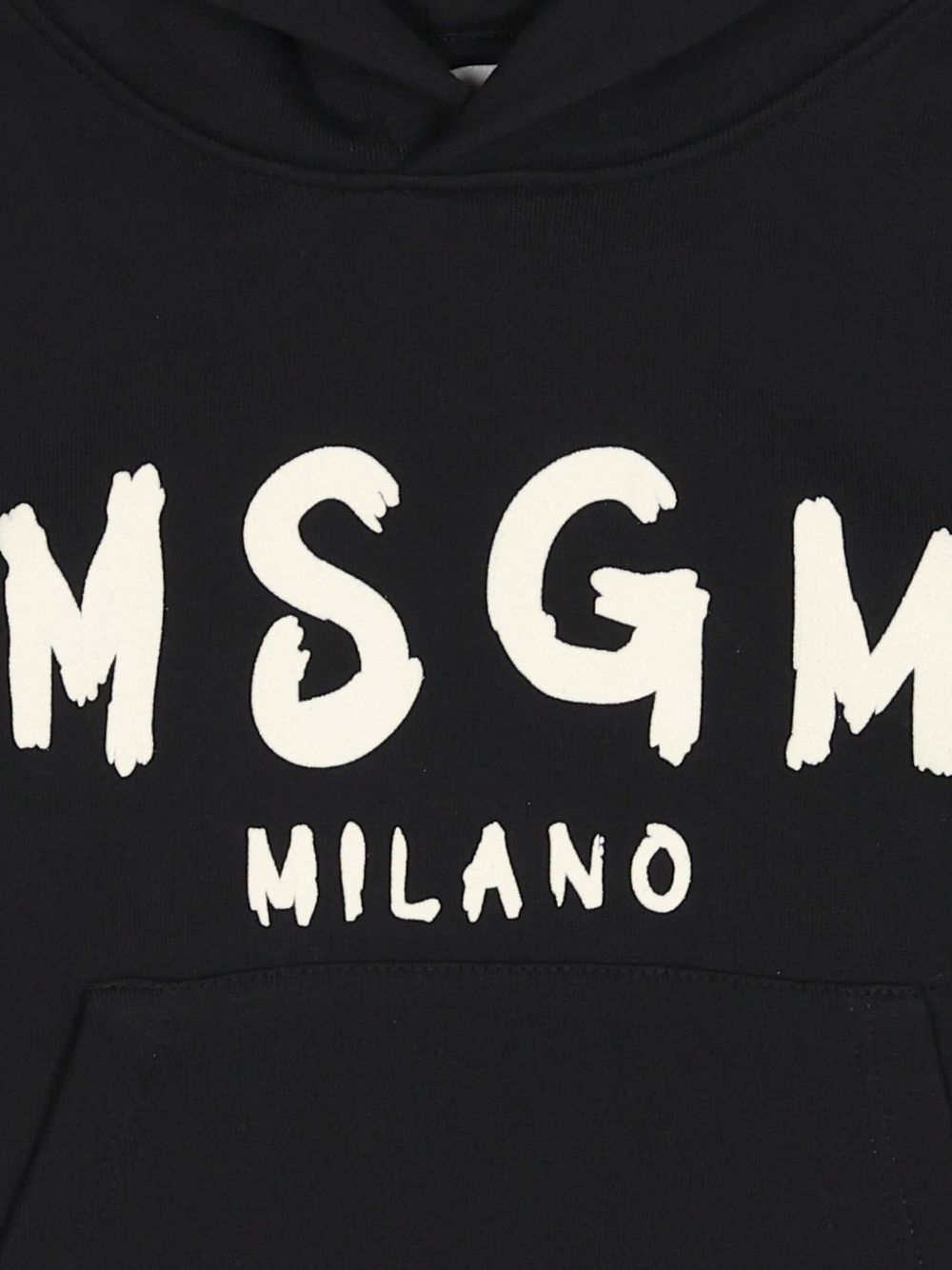 Felpa per bambino MSGM Kids nera con logo sul davanti F6MSJUHS011 110 MSGM KIDS 