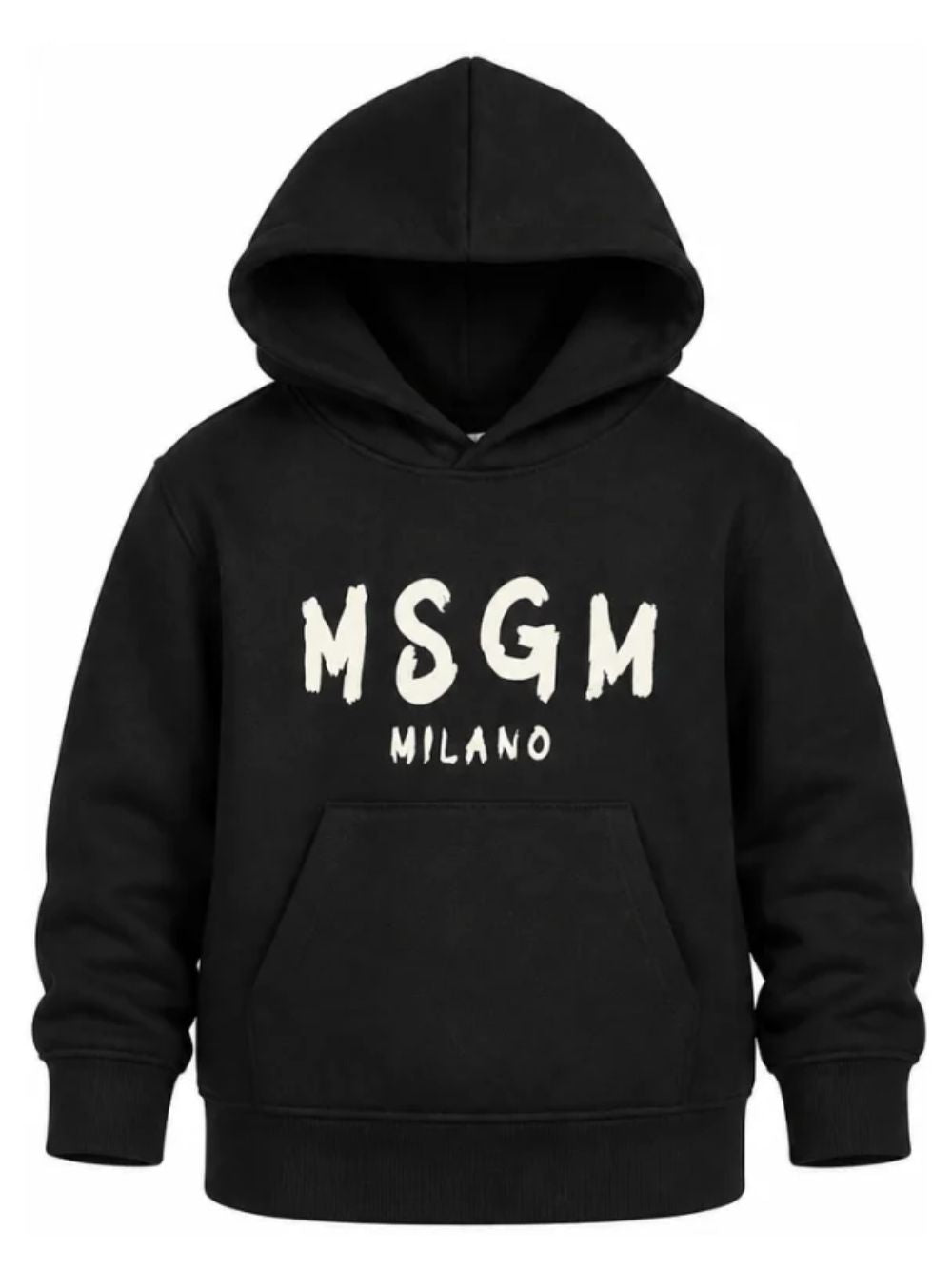 Felpa per bambino MSGM Kids nera con logo sul davanti F6MSJUHS011 110 MSGM KIDS 