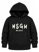 Felpa per bambino MSGM Kids nera con logo sul davanti F6MSJUHS011 110 MSGM KIDS 
