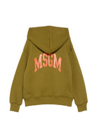 Felpa per bambini MSGM Kids verde con logo sul davanti F6MSJUHS024 MS089 MSGM KIDS 