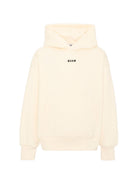 Felpa per bambino MSGM Kids beige con applicazione logo sul retro F6MSJUHS037 013 MSGM KIDS 