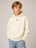 Felpa per bambino MSGM Kids beige con applicazione logo sul retro F6MSJUHS037 013 MSGM KIDS 
