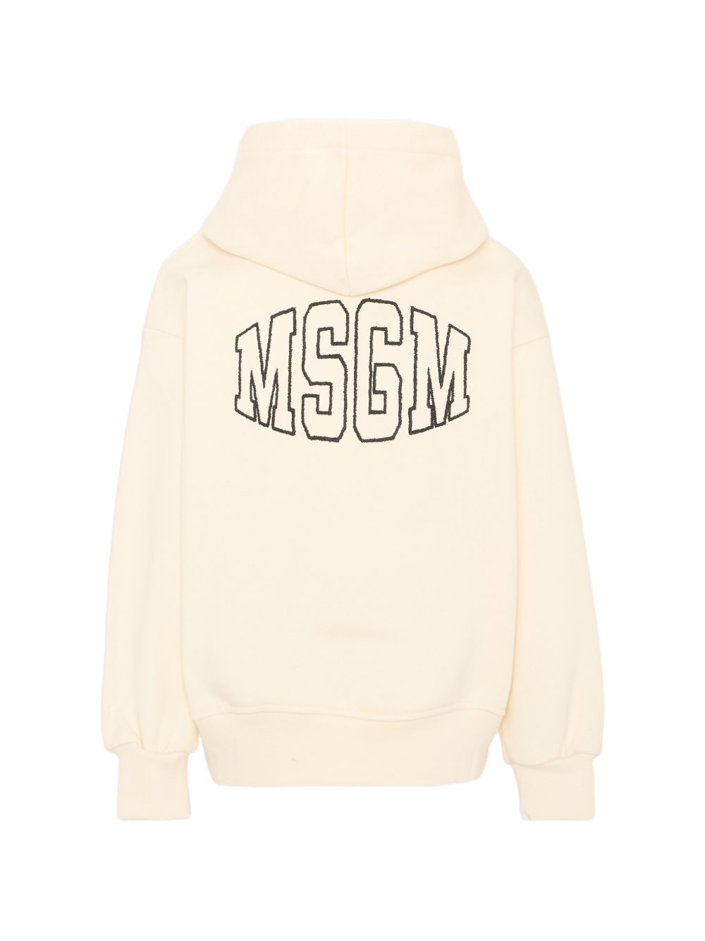 Felpa per bambino MSGM Kids beige con applicazione logo sul retro F6MSJUHS037 013 MSGM KIDS 