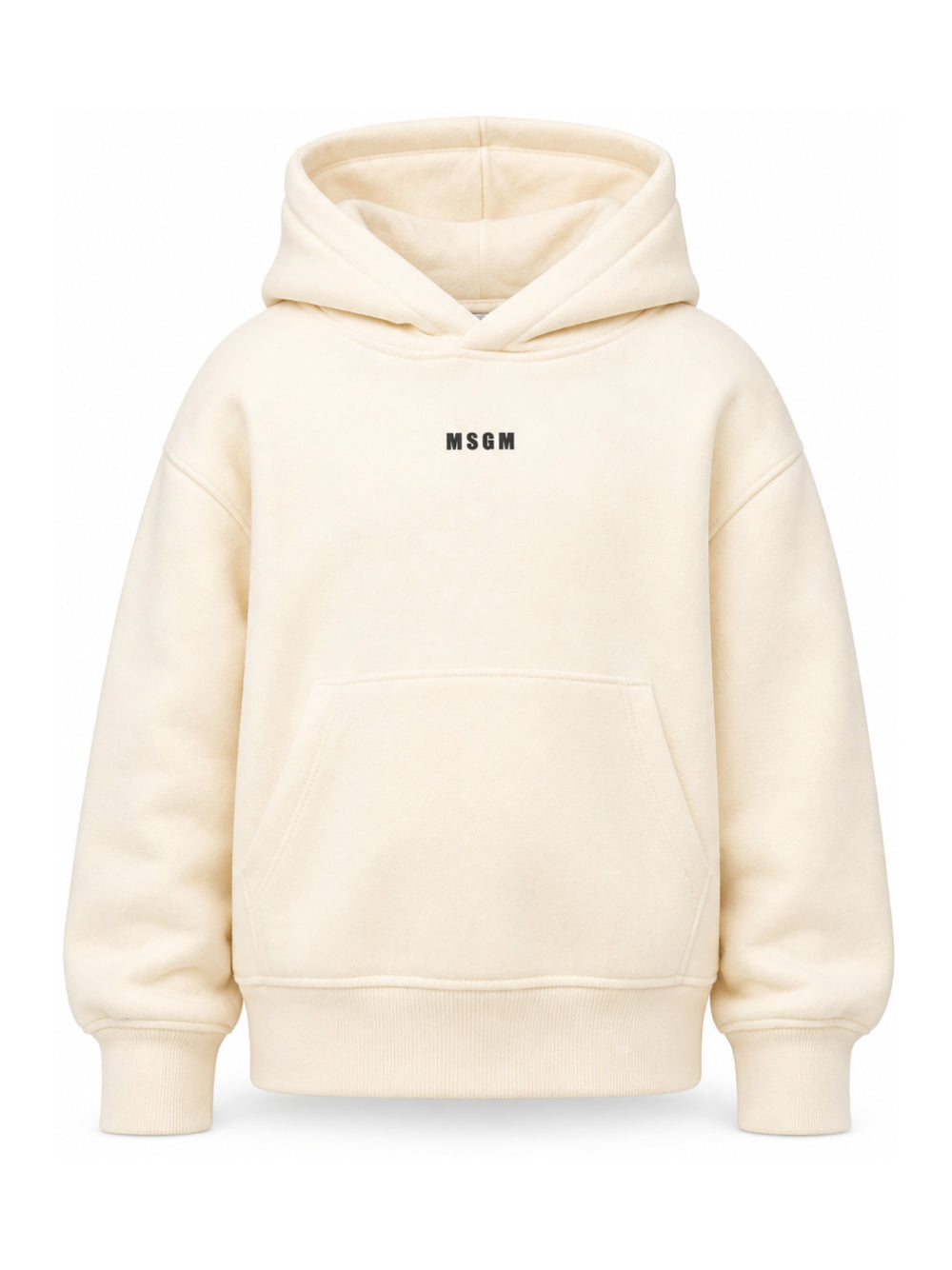 Felpa per bambino MSGM Kids beige con applicazione logo sul retro F6MSJUHS037 013 MSGM KIDS 