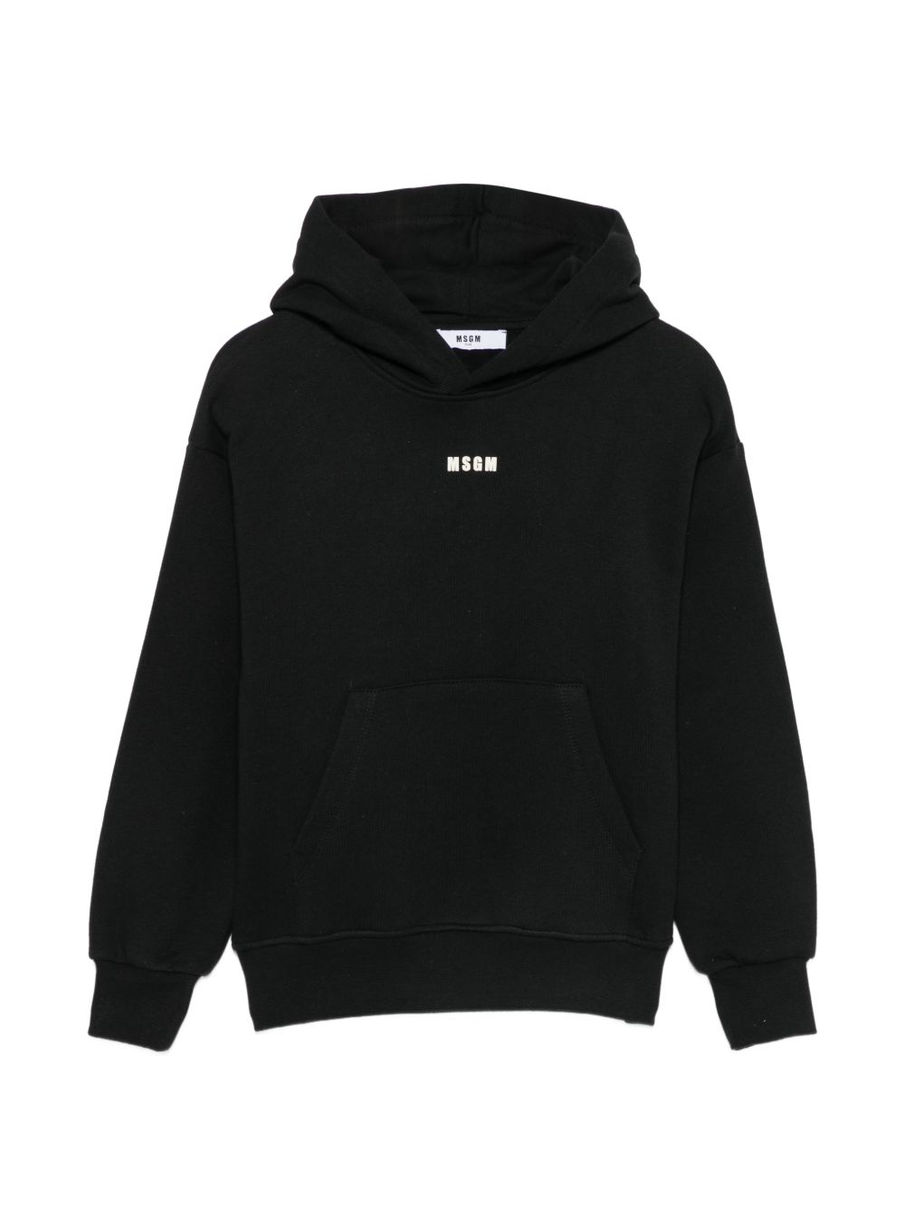 Felpa per bambino MSGM Kids nera con applicazione logo sul retro F6MSJUHS037 110 MSGM KIDS 
