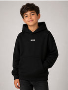 Felpa per bambino MSGM Kids nera con applicazione logo sul retro F6MSJUHS037 110 MSGM KIDS 