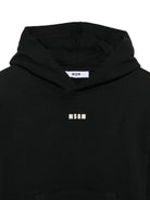 Felpa per bambino MSGM Kids nera con applicazione logo sul retro F6MSJUHS037 110 MSGM KIDS 