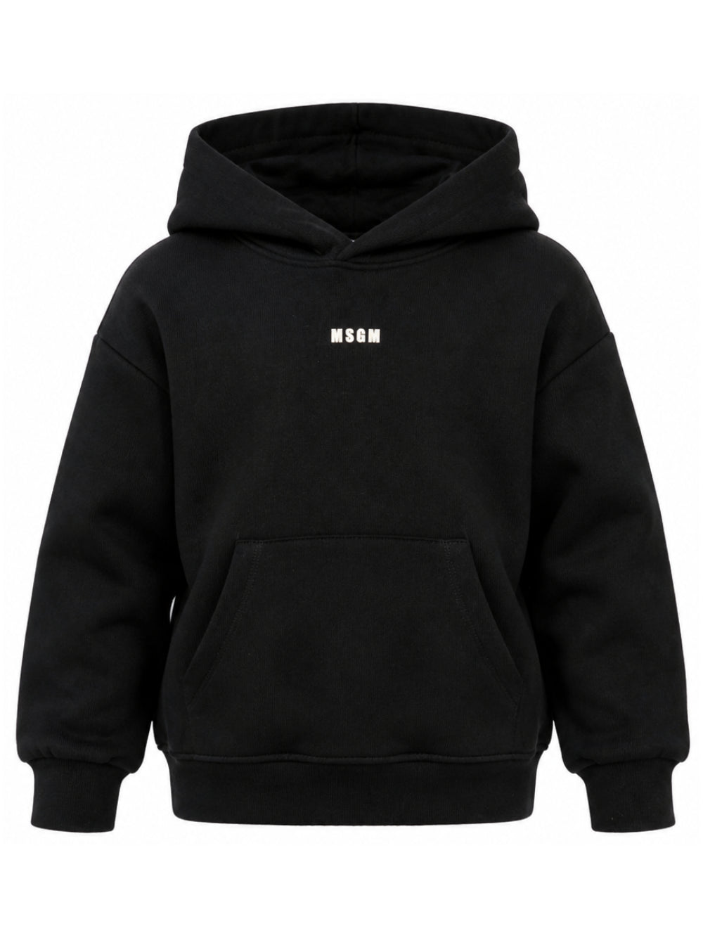 Felpa per bambino MSGM Kids nera con applicazione logo sul retro F6MSJUHS037 110 MSGM KIDS 