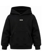 Felpa per bambino MSGM Kids nera con applicazione logo sul retro F6MSJUHS037 110 MSGM KIDS 