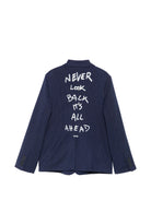 Blazer per bambino Msgm Kids blu con revers a punta F6MSJUJK199 MS032 MSGM KIDS 