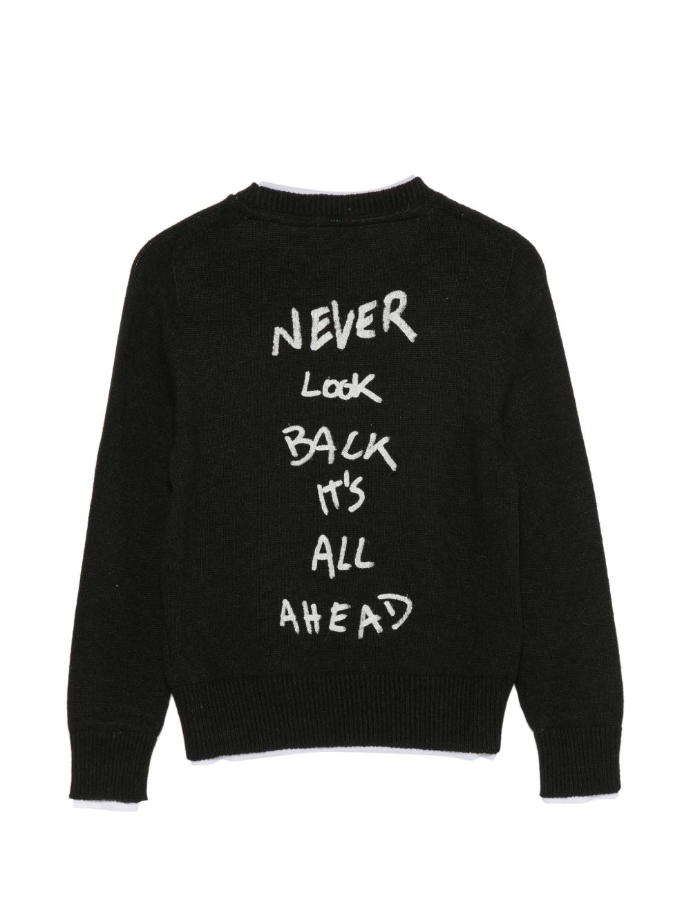 Maglione per bambino MSGM Kids nero con bordi a contrasto F6MSJUJP189 110 MSGM KIDS 