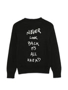 Maglione per bambino MSGM Kids nero con bordi a contrasto F6MSJUJP189 110 MSGM KIDS 