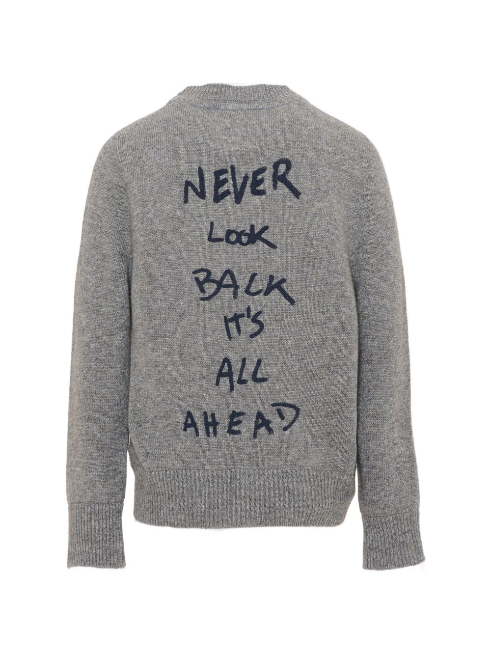 Maglione per bambino MSGM Kids grigio con bordi a contrasto F6MSJUJP189 271 MSGM KIDS 