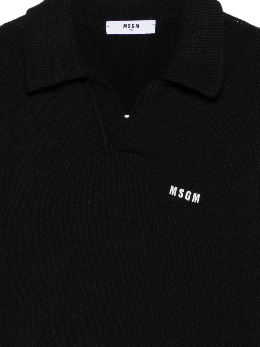 Maglione per bambino MSGM Kids nero con scollo a V F6MSJUJP326 110 MSGM KIDS 