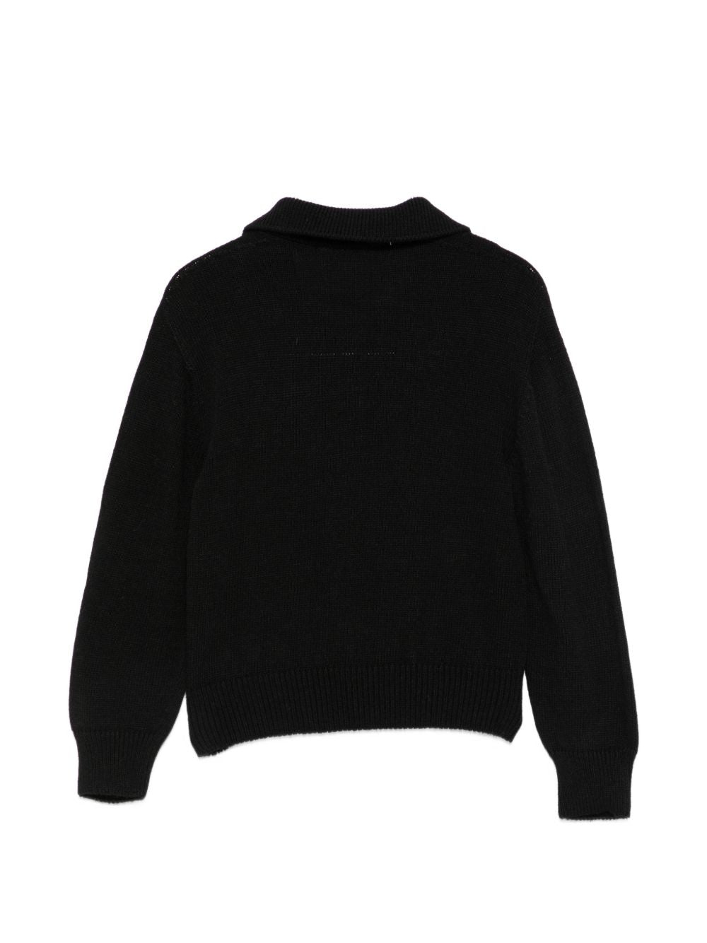 Maglione per bambino MSGM Kids nero con scollo a V F6MSJUJP326 110 MSGM KIDS 
