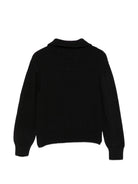 Maglione per bambino MSGM Kids nero con scollo a V F6MSJUJP326 110 MSGM KIDS 