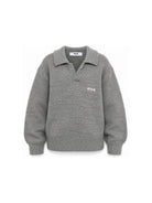 Maglione per bambino MSGM Kids grigio con scollo a V F6MSJUJP326 271 MSGM KIDS 