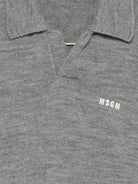 Maglione per bambino MSGM Kids grigio con scollo a V F6MSJUJP326 271 MSGM KIDS 