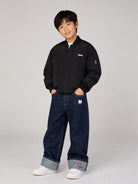 Giubbino per bambino Msgm Kids nero con stampa logo sul davanti F6MSJUPF002 110 MSGM KIDS 