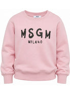 Felpa per bambina MSGM Kids rosa con stampa logo sul davanti F6MSJUSW0009 MS090 MSGM KIDS 