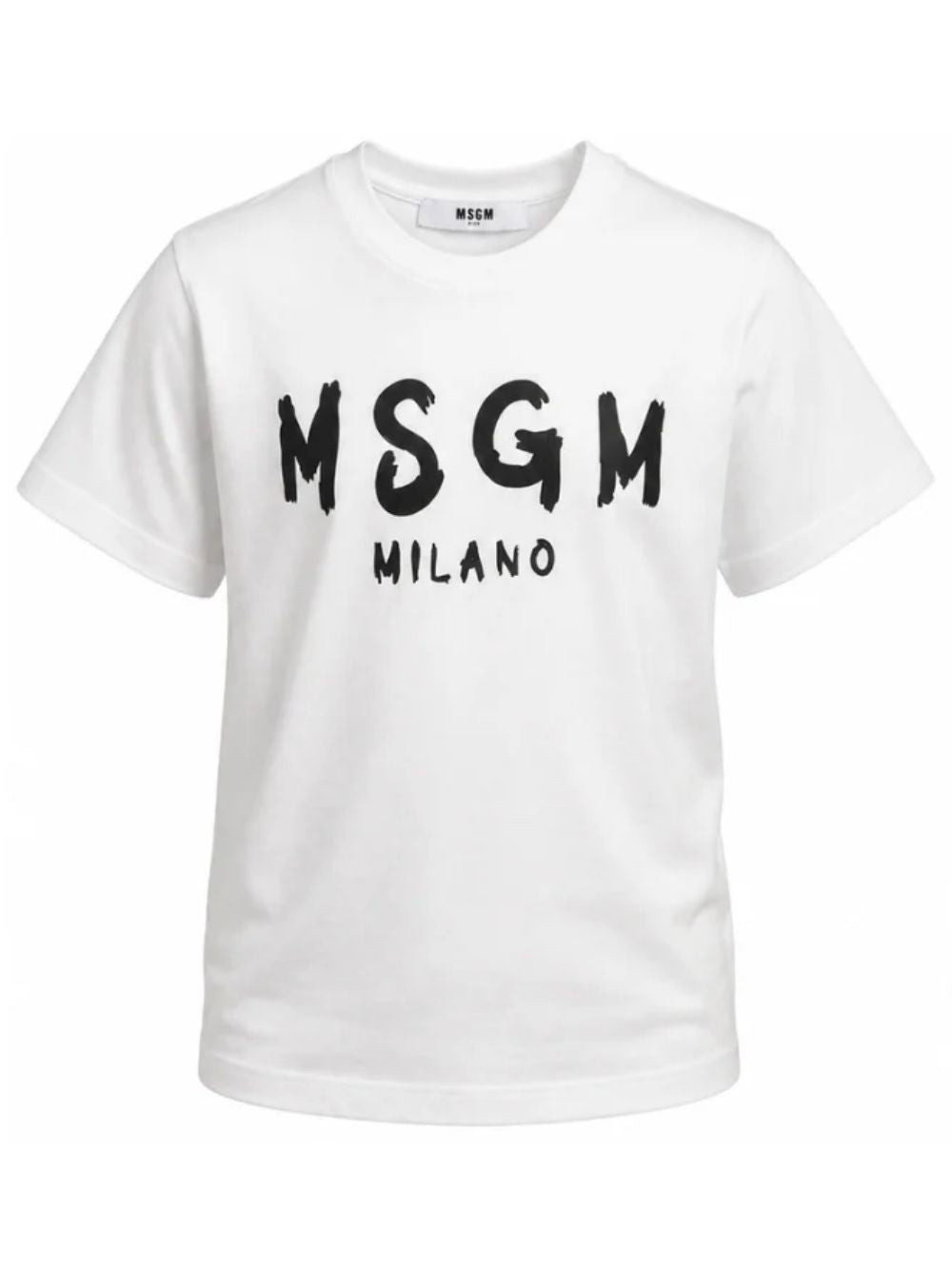 T-shirt per bambini MSGM Kids bianca con stampa grafica logo F6MSJUTH010 001 MSGM KIDS 