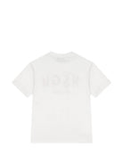 T-shirt per bambini MSGM Kids bianca con stampa grafica logo F6MSJUTH010 001 MSGM KIDS 