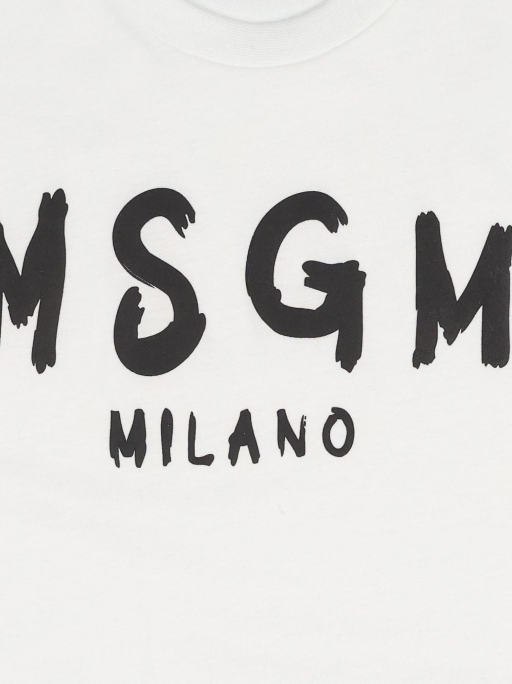 T-shirt per bambini MSGM Kids bianca con stampa grafica logo F6MSJUTH010 001 MSGM KIDS 