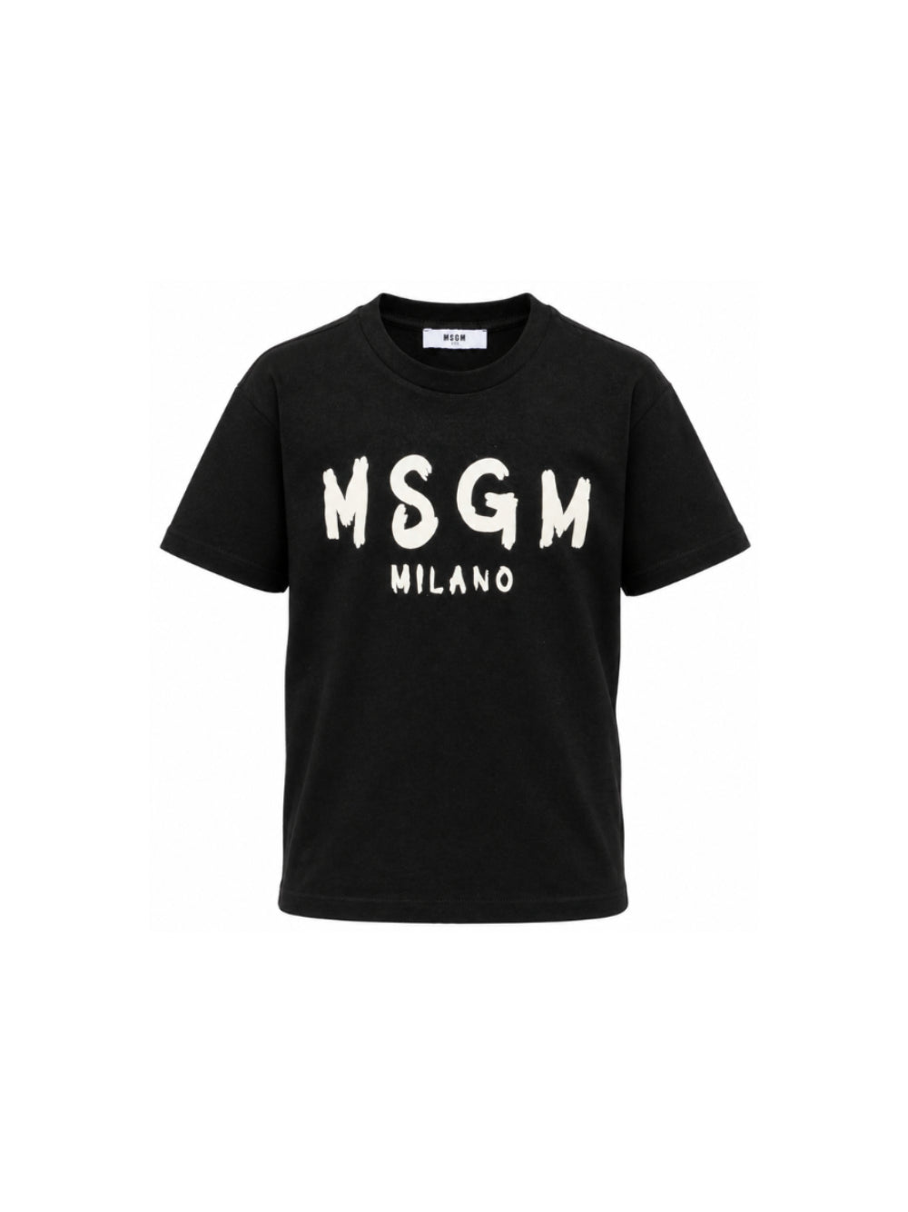T-shirt per bambini MSGM Kids nera con stampa grafica logo F6MSJUTH010 110 MSGM KIDS 