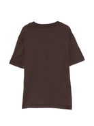 T-shirt per bambini MSGM Kids marrone con stampa grafica logo F6MSJUTH010 943 MSGM KIDS 