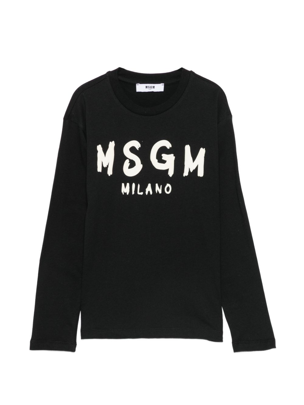 T-shirt per bambini MSGM Kids nera con stampa grafica F6MSJUTH012 110 MSGM KIDS 